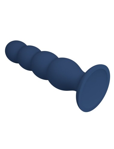 MR PLAY - PLUG ANAL AVEC 4 BILLES MÉTALLIQUES ET VENTOUSE BLEUE