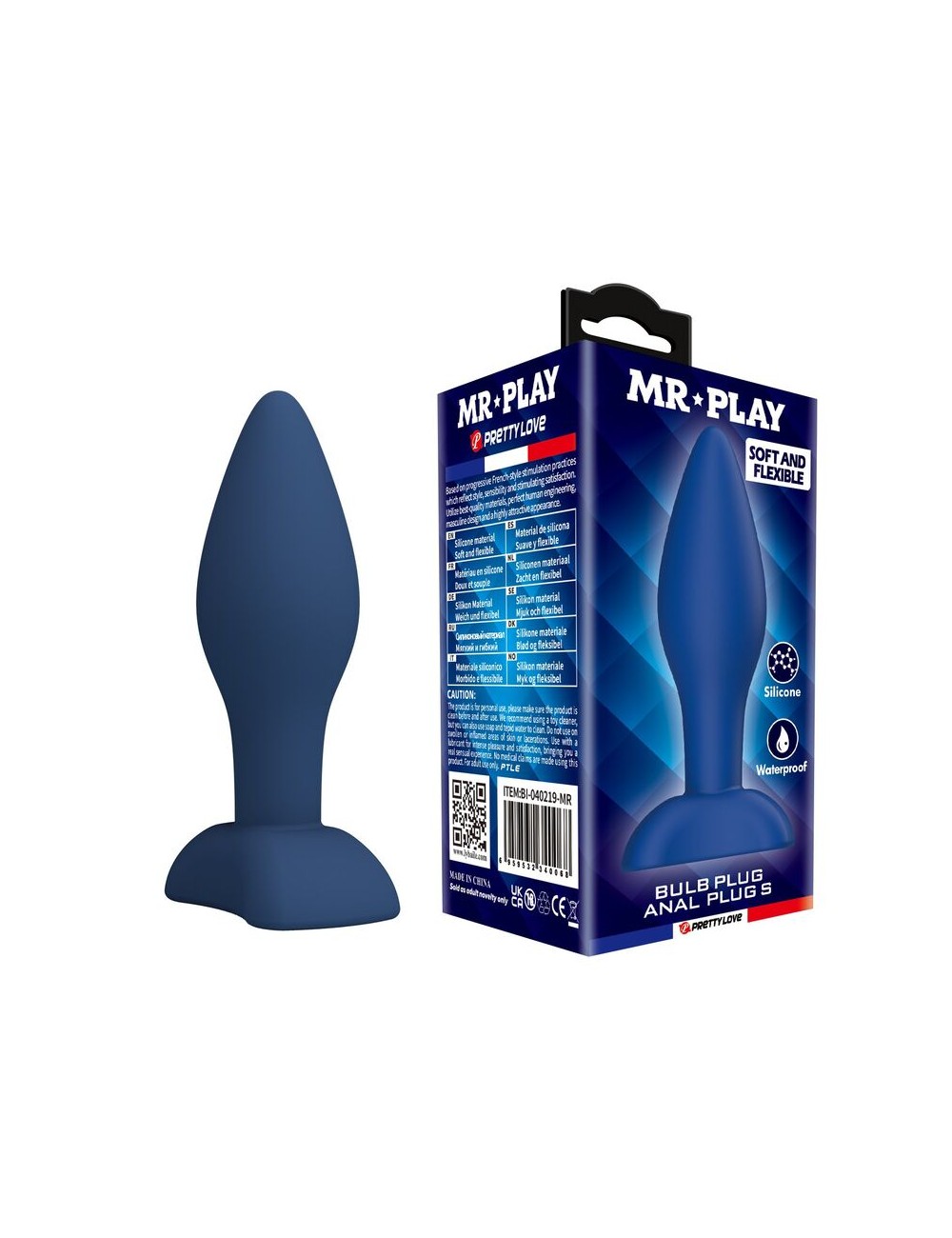 MR PLAY - PLUG ANAL CONIQUE EN SILICONE BLEU S