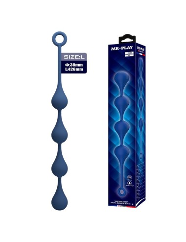 MR PLAY - PERLES ANALES EN SILICONE BLEU