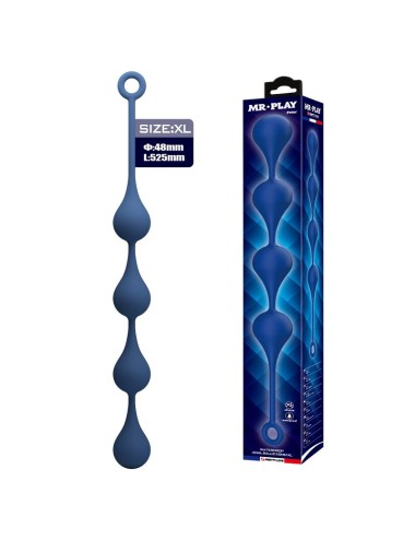 MR PLAY - PERLES ANALES EN SILICONE BLEU