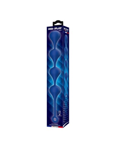 MR PLAY - PERLES ANALES EN SILICONE BLEU