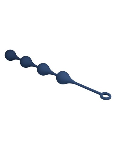 MR PLAY - PERLES ANALES EN SILICONE BLEU, TAILLE XL (52,5 CM)