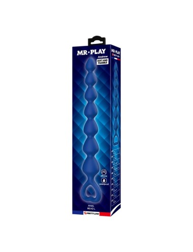 MR PLAY - PERLES ANALES EN SILICONE BLEU ET PLUG ANAL 26
