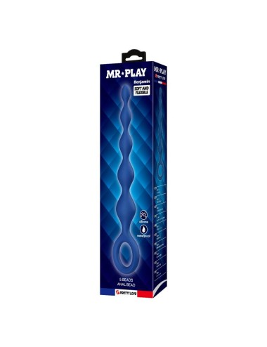 MR PLAY - PERLES ANALES EN SILICONE BLEU ET PLUG ANAL 20