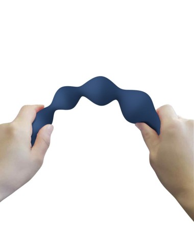 MR PLAY - PERLES ANALES EN SILICONE BLEU ET PLUG ANAL 20,4 CM