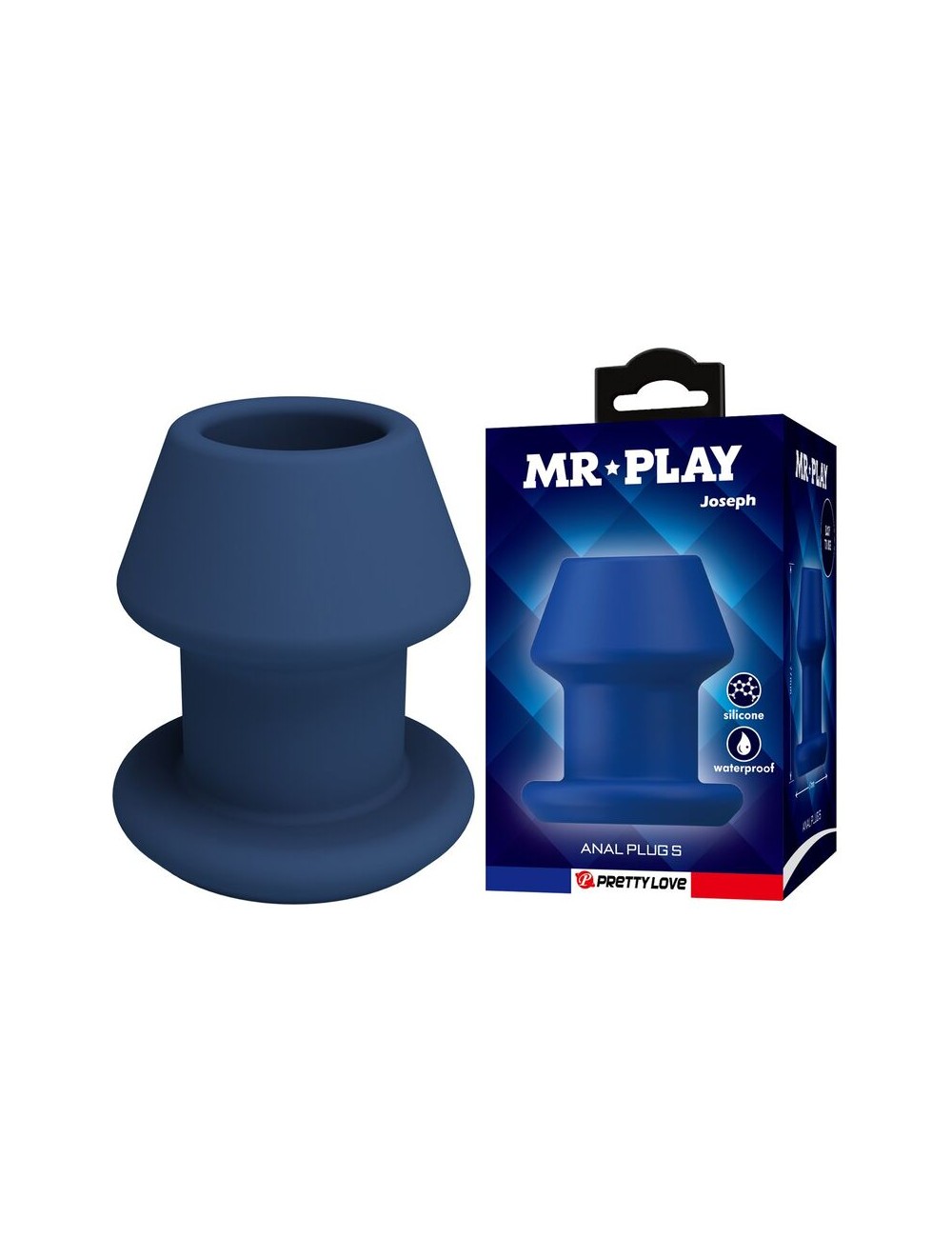 MR PLAY - JACK BLEU PLUG ANAL CREUX EN SILICONE