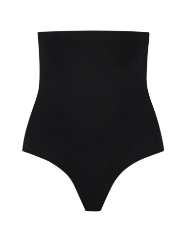 BYE-BRA - TANGA DE TALLE ALTO SIN COSTURAS NEGRO TALLA S