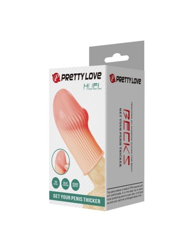 PRETTY LOVE - MANCHON PÉNIS HUEL POUR UN PÉNIS PLUS ÉPAISSE COULEUR CHAIR