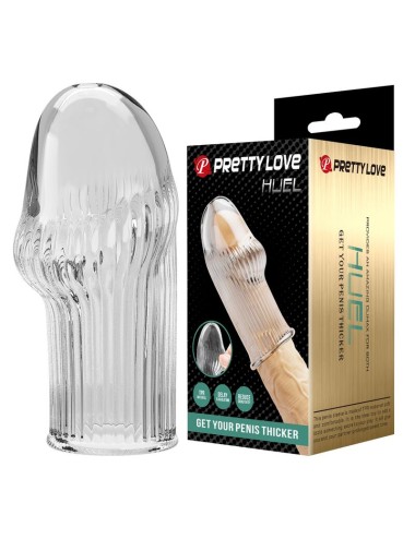 PRETTY LOVE - MANCHON PÉNIS HUEL POUR UN PÉNIS PLUS ÉPAISSE TRANSPARENT