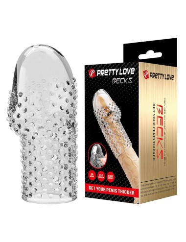 PRETTY LOVE - MANCHON PÉNIS POUR GEEK - GAGNEZ EN ÉPAISSEUR - TRANSPARENT