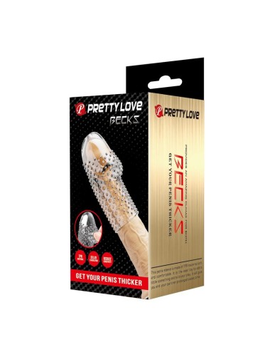 PRETTY LOVE - MANCHON PÉNIS POUR GEEK - GAGNEZ EN ÉPAISSEUR - TRANSPARENT