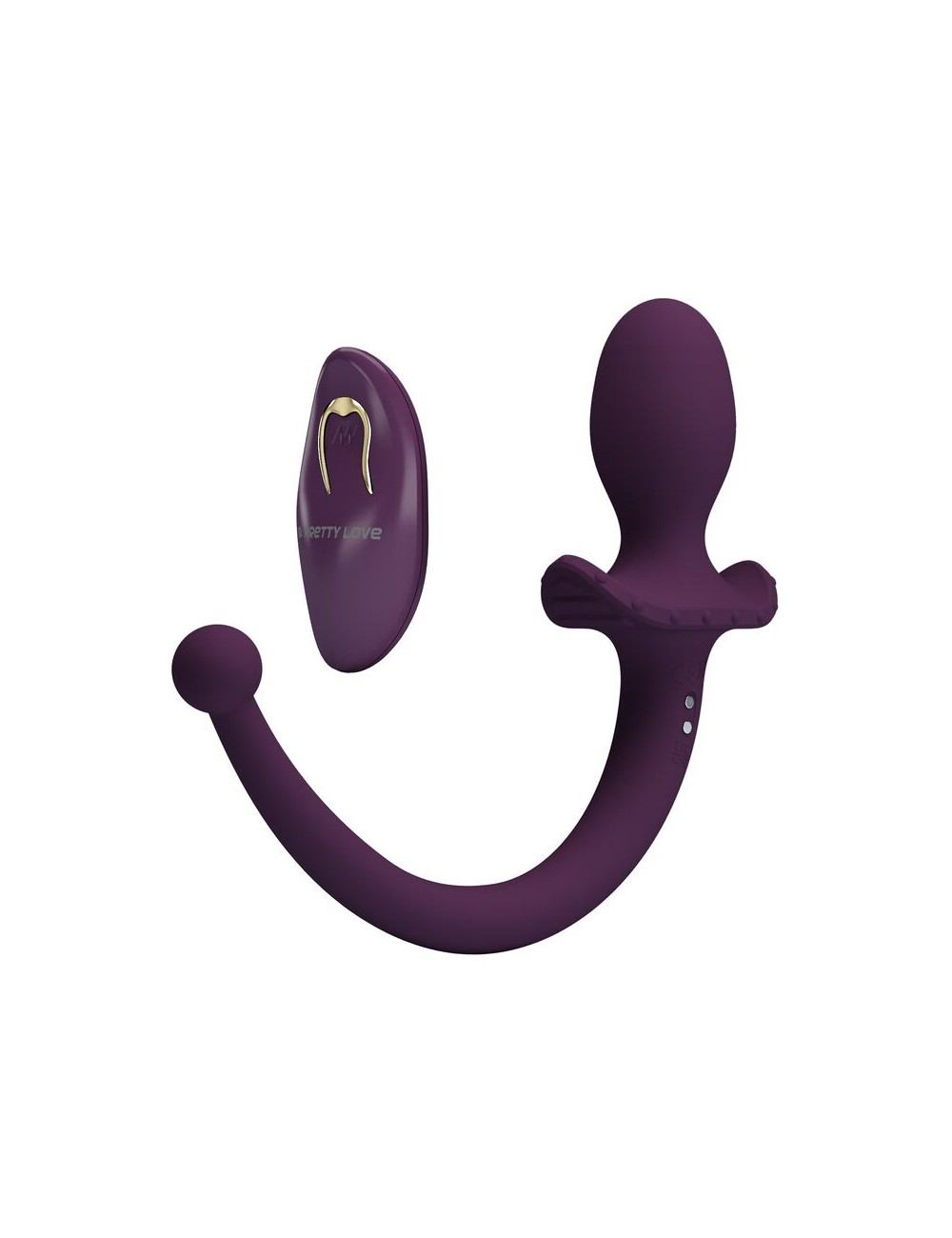 PRETTY LOVE - LIOEA PLUG ANAL VIBRANT AVEC QUEUE 12 FONCTIONS TÉLÉCOMMANDE VIOLETTE
