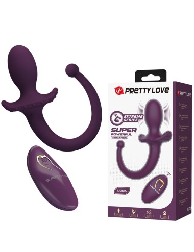 PRETTY LOVE - LIOEA PLUG ANAL VIBRANT AVEC QUEUE 12 FONCTIONS TÉLÉCOMMANDE VIOLETTE