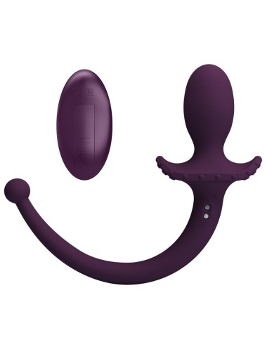 PRETTY LOVE - LIOEA PLUG ANAL VIBRANT AVEC QUEUE 12 FONCTIONS TÉLÉCOMMANDE VIOLETTE