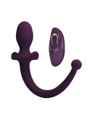 PRETTY LOVE - LIOEA PLUG ANAL VIBRANT AVEC QUEUE 12 FONCTIONS TÉLÉCOMMANDE VIOLETTE