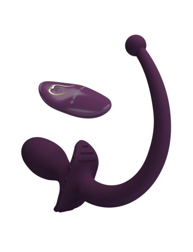 PRETTY LOVE - LIOEA PLUG ANAL VIBRANT AVEC QUEUE 12 FONCTIONS TÉLÉCOMMANDE VIOLETTE