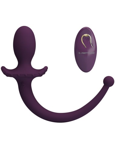 PRETTY LOVE - LIOEA PLUG ANAL VIBRANT AVEC QUEUE 12 FONCTIONS TÉLÉCOMMANDE VIOLETTE