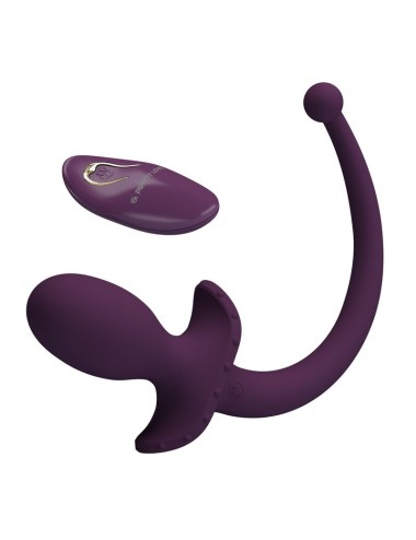 PRETTY LOVE - LIOEA PLUG ANAL VIBRANT AVEC QUEUE 12 FONCTIONS TÉLÉCOMMANDE VIOLETTE