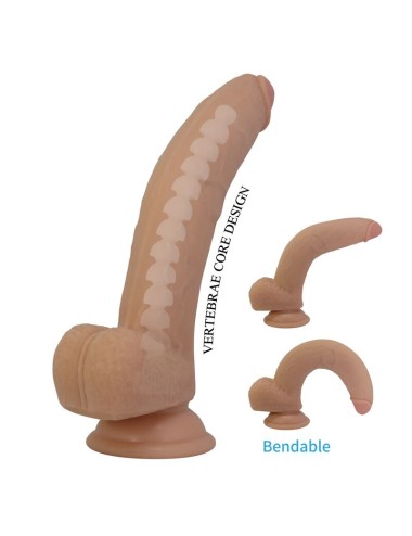 PRETTY LOVE - ELLCUMENT GODEMICHET RÉALISTE ET FLEXIBLE 18 CM Ø 4,5 CM TPE NATUREL
