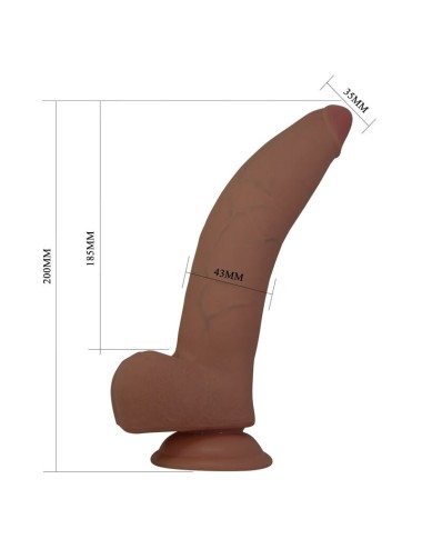PRETTY LOVE - CUTHBERT GODEMICHET RÉALISTE ET FLEXIBLE 20 CM Ø 5 CM TPE MARRON