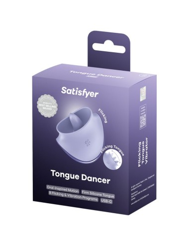 SATISFYER - TONGUE DANCER STIMULATEUR CLITORIAL AVEC VIBRATIONS ET PULSATIONS LILAS