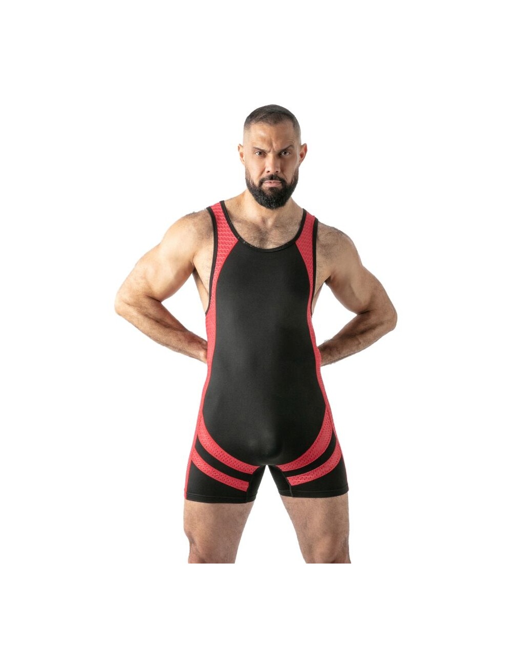 LOCKER GEAR - MONO DÉBARDEUR À ACCÈS OUVERT ROUGE XL