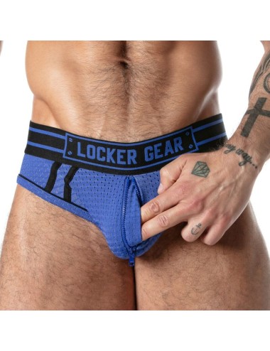 LOCKER GEAR - SLIP SPORT EN MAILLE BLEU S