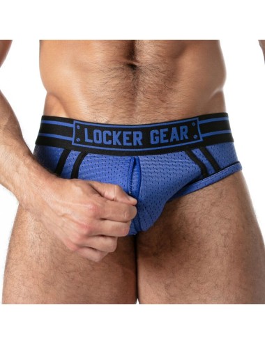 LOCKER GEAR - SLIP SPORT EN MAILLE BLEU S