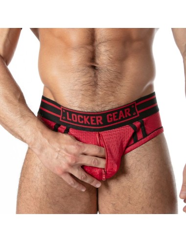 LOCKER GEAR - SLIP SPORT EN MAILLE ROUGE S