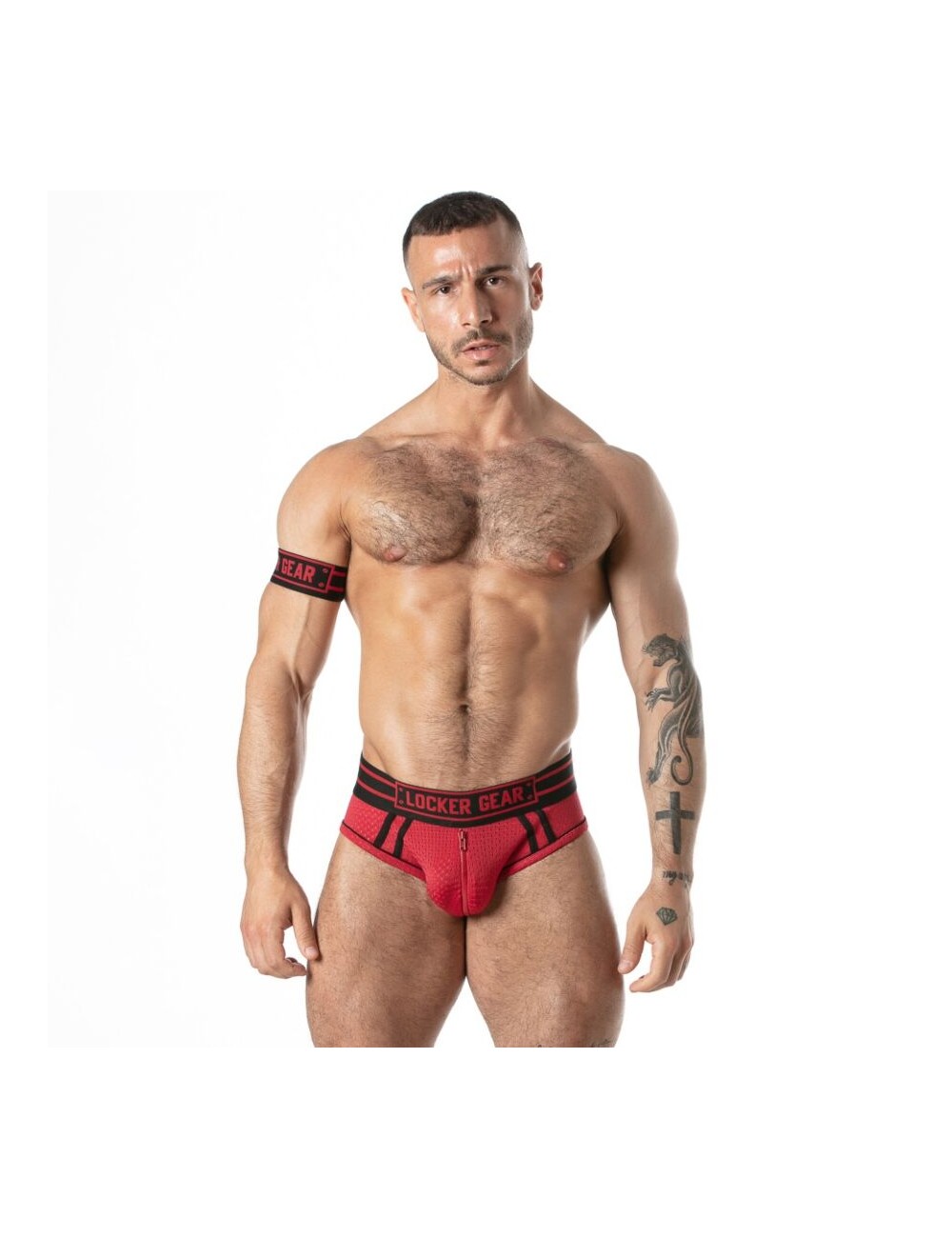 LOCKER GEAR - SLIP SPORT EN MAILLE ROUGE L