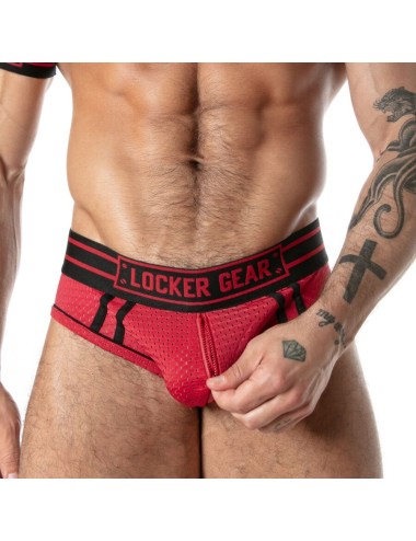 LOCKER GEAR - SLIP SPORT EN MAILLE ROUGE L