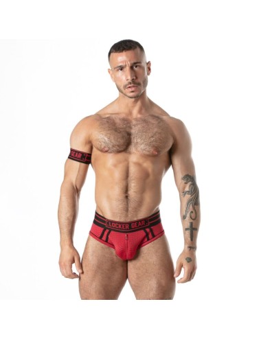 LOCKER GEAR - SLIP SPORT EN MAILLE ROUGE XL