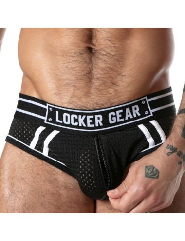 LOCKER GEAR - SLIP SPORT EN MAILLE NOIR L
