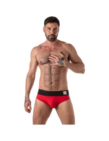 LOCKER GEAR - SLIP ROUGE À CEINTURE LARGE TAILLE L