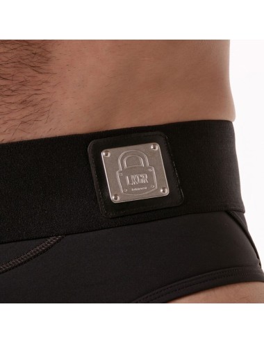 LOCKER GEAR - SLIP DE SPORT NOIR À CEINTURE LARGE S