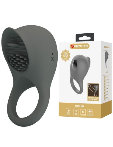 PRETTY LOVE - ANNEAU VIBRANT RECHARGEABLE AVEC STIMULATION ORALE