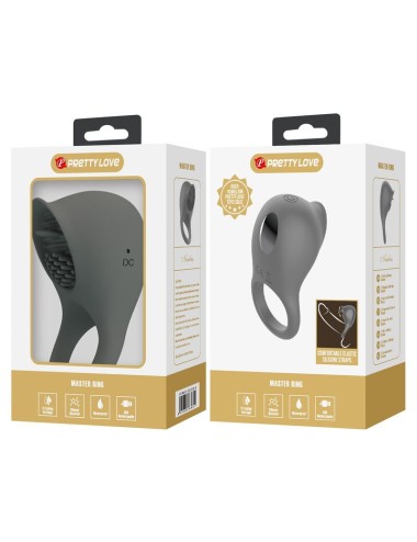 PRETTY LOVE - ANNEAU VIBRANT RECHARGEABLE AVEC STIMULATION ORALE