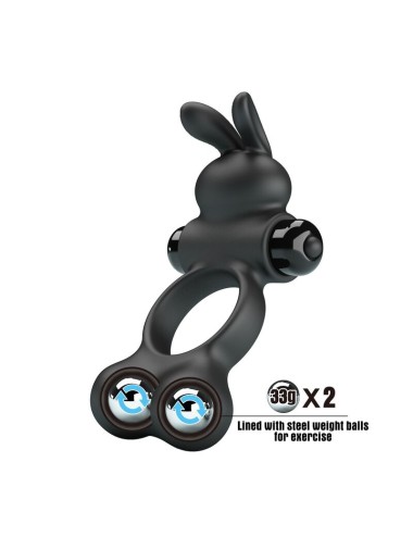 PRETTY LOVE - ANNEAU VIBRANT POUR PÉNIS AVEC STIMULATEUR LAPIN