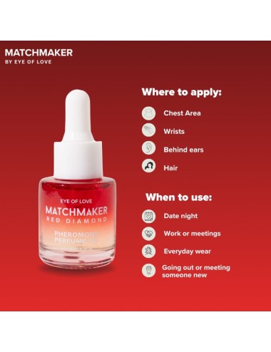 EYE OF LOVE - MATCHMAKER HUILE DE PARFUM AUX PHÉROMONES DIAMANT ROUGE 20 ML