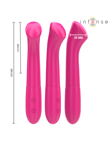 INTENSE - PATY 19 CM FLEXIBLE 10 VIBRATIONS MODÈLE 2 ROSE