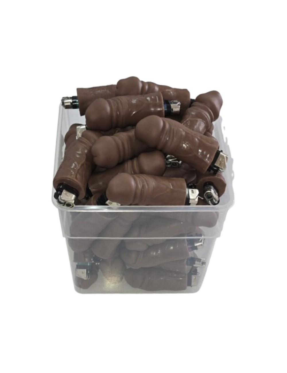 DIABLO PICANTE - BOCAL DE 30 BRIQUETS EN FORME DE PÉNIS MULLATTO