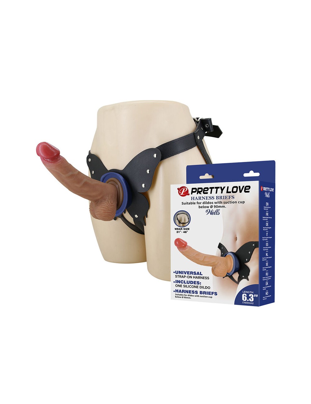 PRETTY LOVE - YETI HARNAIS À STRAP-ON AVEC GODEMICHET À VENTOUSE