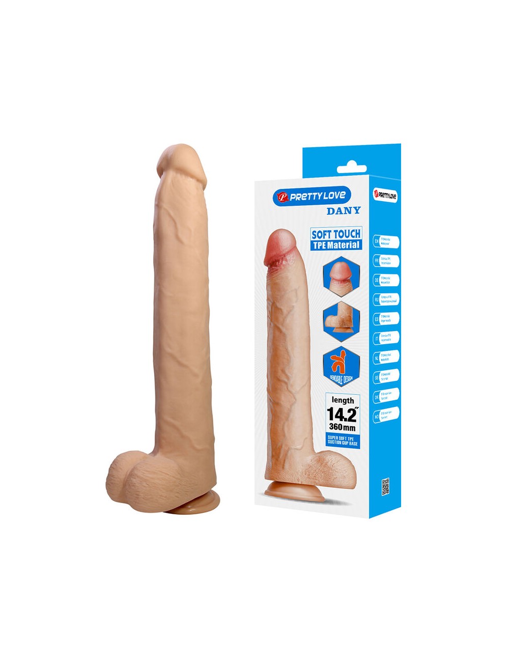 PRETTY LOVE - DANY GODEMICHET RÉALISTE FLEXIBLE AVEC VENTOUSE 36 CM -Ø- 5