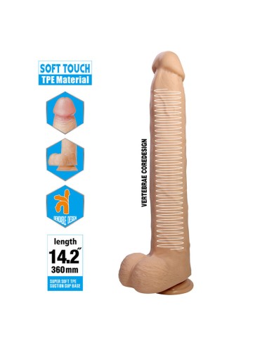 PRETTY LOVE - DANY GODEMICHET RÉALISTE FLEXIBLE AVEC VENTOUSE 36 CM -Ø- 5,6 CM