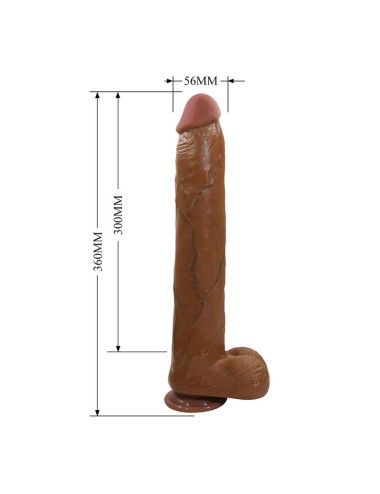 PRETTY LOVE - DANY GODEMICHET FLEXIBLE RÉALISTE AVEC VENTOUSE 36 CM -Ø- 5,6 CM MARRON