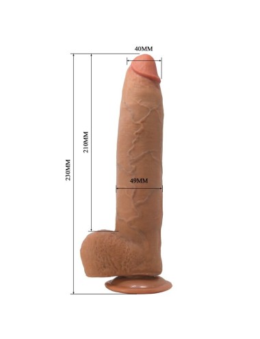PRETTY LOVE - EVANDER GODEMICHET RÉALISTE FLEXIBLE AVEC VENTOUSE 23 CM -Ø- 4.9 CM