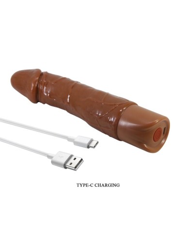 PRETTY LOVE - VIBRATEUR RÉALISTE DONALD 19,5 CM Ø 4 CM MARRON