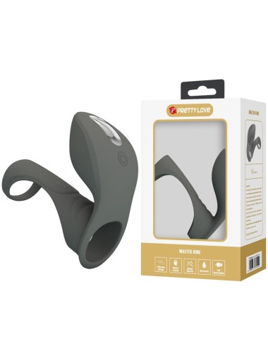 PRETTY LOVE - ANNEAU VIBRANT RECHARGEABLE AVEC DOUBLE STIMULATEUR