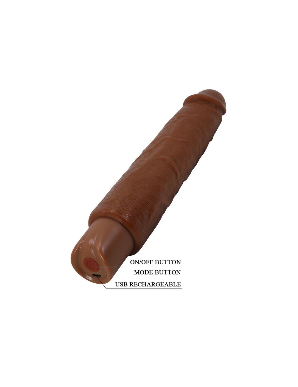 PRETTY LOVE - GAVIN VIBRATEUR RÉALISTE 25 CM Ø 5 CM MARRON