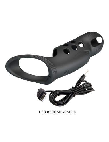 PRETTY LOVE - CRAIG ANNEAU PÉNIS VIBRANT RECHARGEABLE NOIR